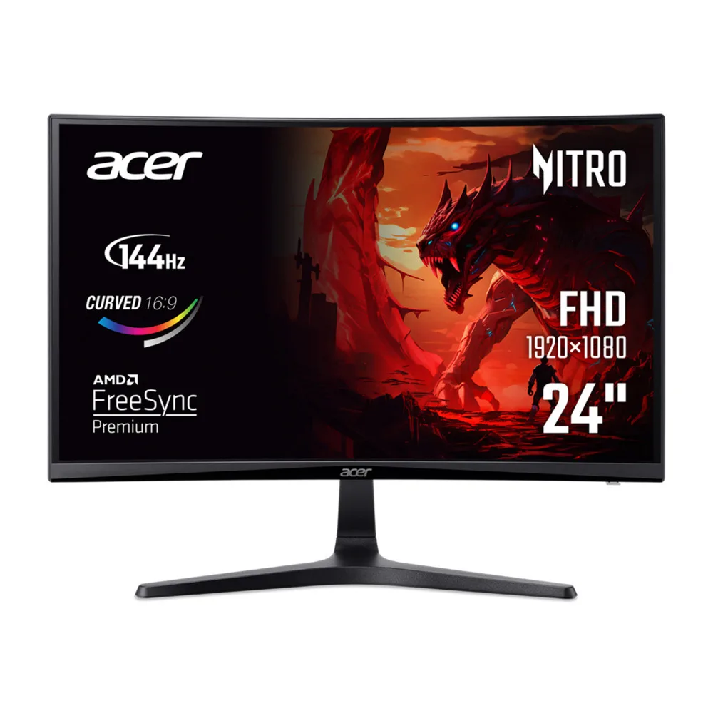 Acer Nitro ED240QP0BI VA Curved Gaming Monitor 23.5" FHD 1920x1080 144Hz - Image 1