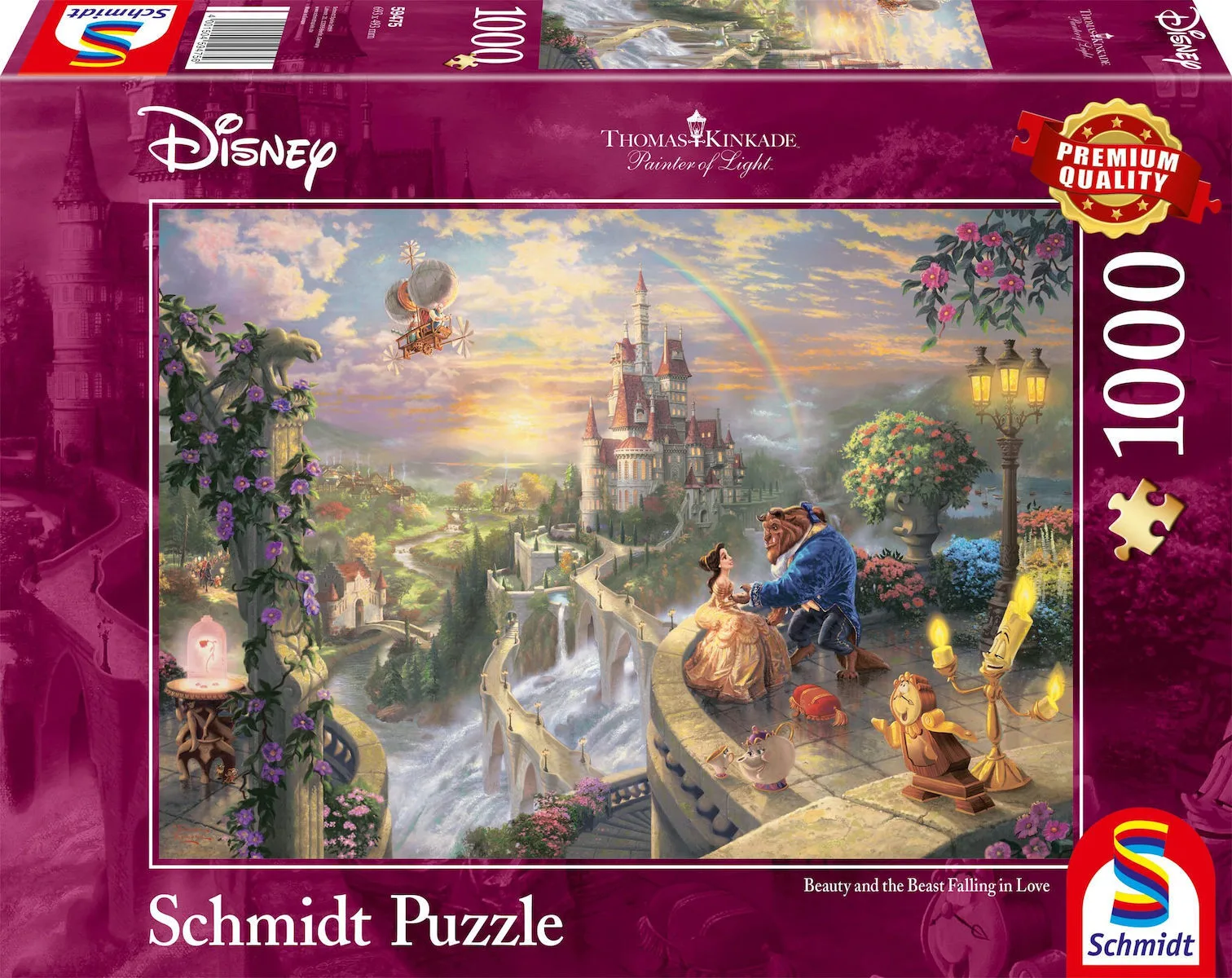 Kinkade: Disney: The Beautiful and The Beast Puzzle 2D 1000pcs 59475 - Image 1