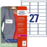 Avery Αυτοκόλλητες Ετικέτες Α4 Ορθογώνιες L4784-20 63.5x29.6mm