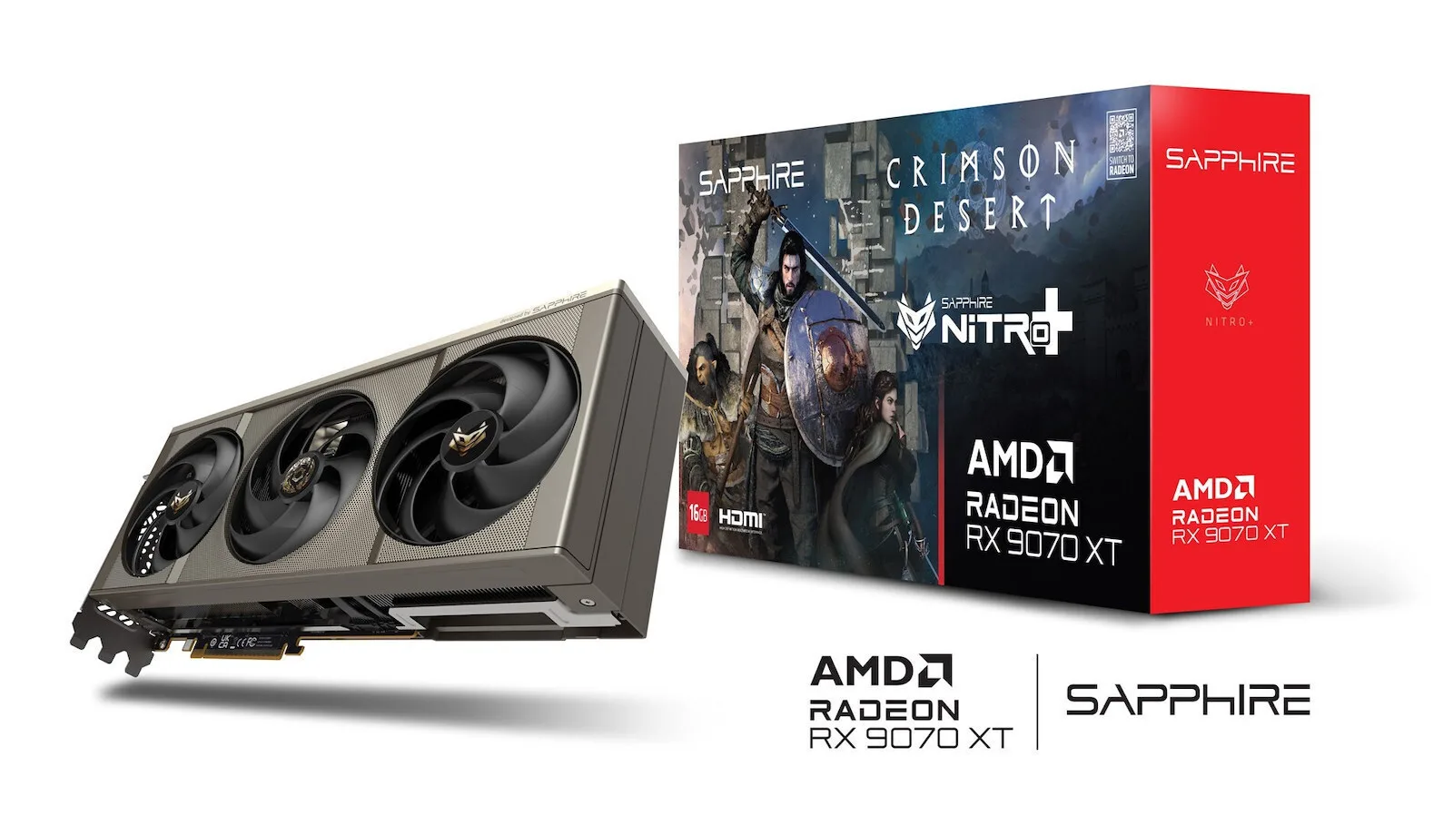 Sapphire Radeon RX 9070 XT 16GB GDDR6 NITRO+ OC Crimson Desert Edition Κάρτα Γραφικών 11348-10-20G - Image 1