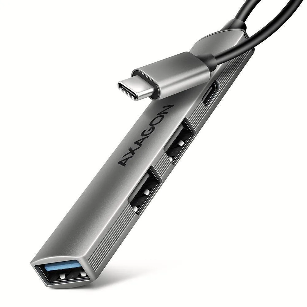 Axagon USB 2.0 Hub 12 Θυρών με σύνδεση USB-A / USB-C & Θύρα Φόρτισης Γκρι HUE-STC - Image 1