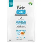 Brit Care Grain Free Junior Large Breed 3kg Ξηρά Τροφή χωρίς Σιτηρά & Γλουτένη για Κουτάβια Μεγαλόσωμων Φυλών με Πατάτες και Σολομό