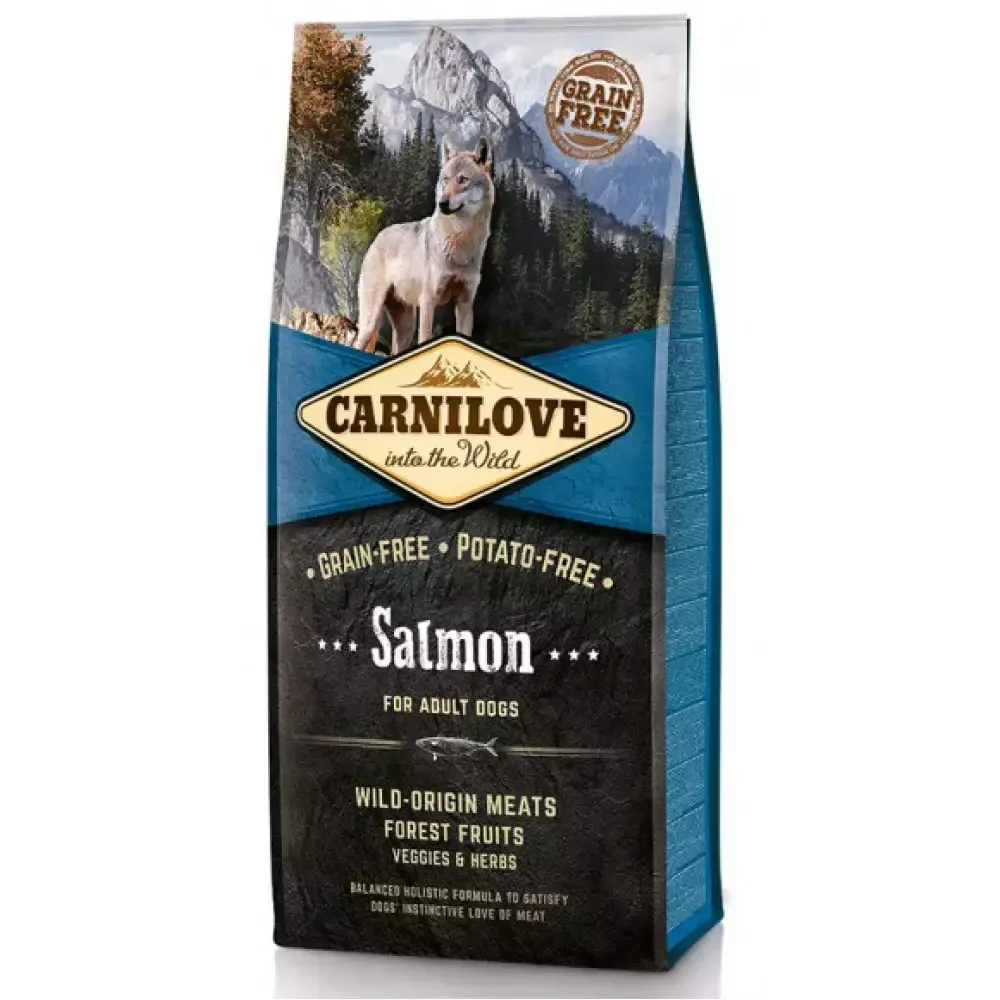 Carnilove Salmon Adult 4kg Ξηρά Τροφή χωρίς Σιτηρά για Ενήλικους Σκύλους με Σολομό - Image 1