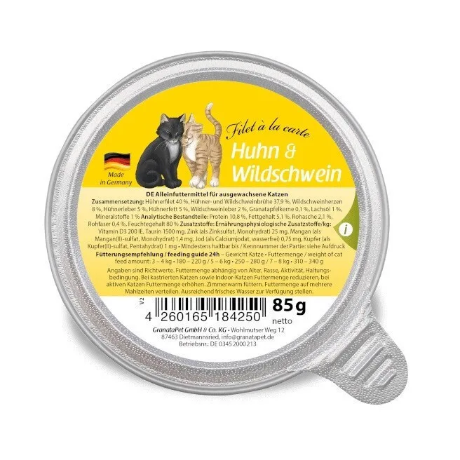 Granata Pet Foods Filet Υγρή Τροφή για Γάτες με Κοτόπουλο 85gr - Image 1