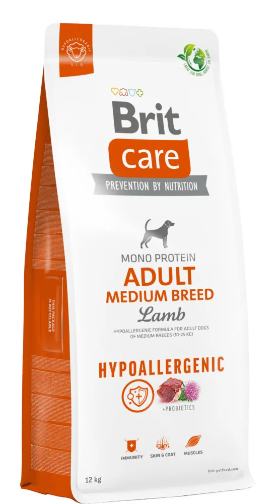 20260220145355_brit_care_adult_breed_hypoallergenic_1kg_xira_trofi_choris_glouteni_gia_enilikous_skylous_mesaion_fylon_me_arni Brit Care Adult Medium Breed Hypoallergenic 1kg Ξηρά Τροφή χωρίς Γλουτένη για Ενήλικους Σκύλους Μεσαίων Φυλών με Αρνί - Image 1
