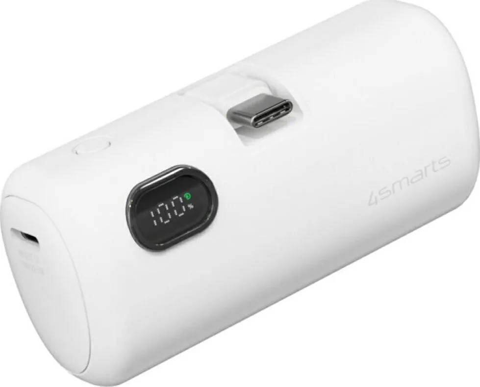 4Smarts Power Bank 5000mAh 22.5W με Θύρα USB-C Power Delivery Λευκό - Image 1