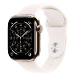 Apple Watch Series 11 Cellular Titanium 42mm Αδιάβροχο με eSIM και Παλμογράφο (Gold Titanium Case with Light Blush Sport Band - S/M)