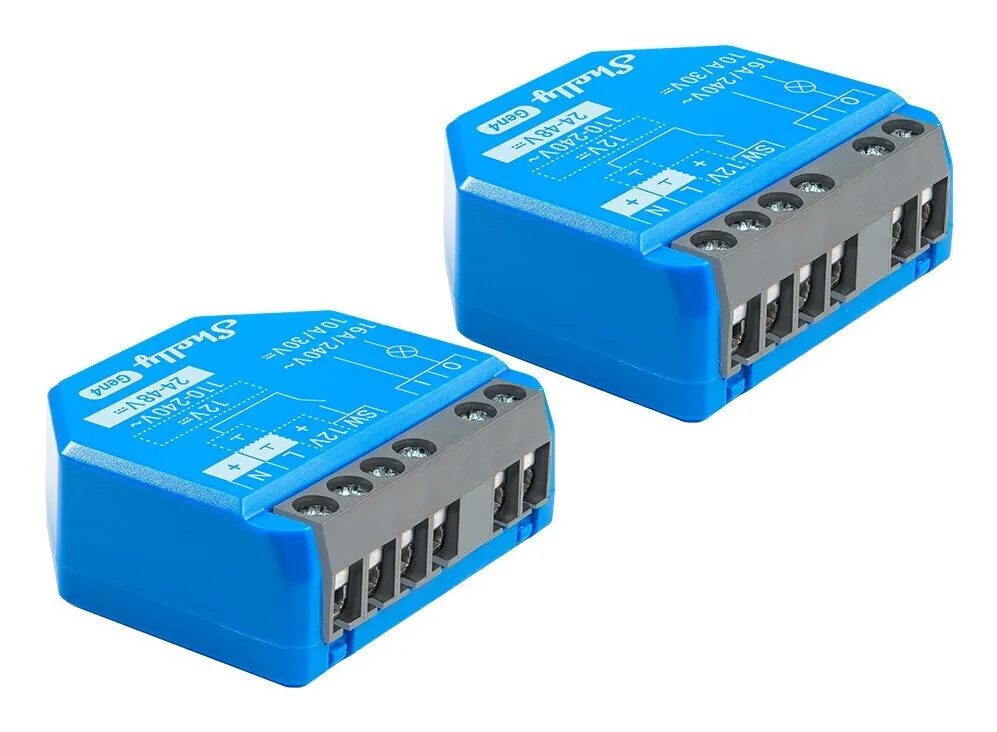 Shelly 1 Gen4 Smart Switch 1 Καναλιού Wi-Fi, Bluetooth & ZigBee 16A 2τμχ - Image 1