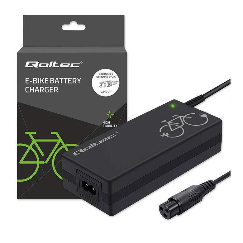 20260225102230_qoltec_charger_qoltec_electric_bicycle_36v_42v_2a_power_cable Qoltec Charger Qoltec Electric Bicycle 36v/42v 2a Power Cable - Image 1