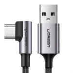 Ugreen US284 Angle (90°) / Braided USB 2.0 Cable USB-C male - USB-A Μαύρο 1m (50941)