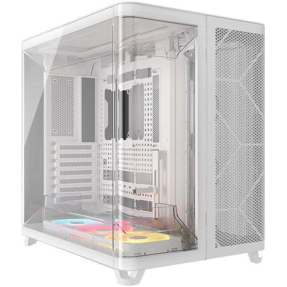 Corsair AIR 5400 LX-R RGB Gaming Midi Tower Κουτί Υπολογιστή με Πλαϊνό Παράθυρο Λευκό - Image 1