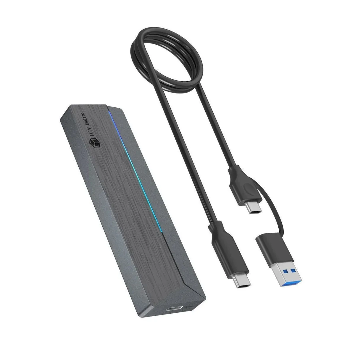 20260225105910_icy_dock_thiki_gia_skliro_disko_m_2_sata_iii_nvme_me_syndesi_sata_se_gri_chroma Icy Dock Θήκη για Σκληρό Δίσκο M.2 SATA III NVME με σύνδεση SATA σε Γκρι χρώμα - Image 1