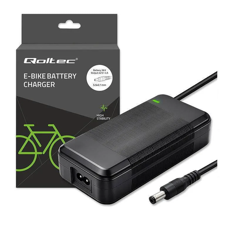 20260225112222_qoltec_charger_qoltec_electric_bicycles_scooters_36v_42v_4a_5_5x2_1cm_power_cable Qoltec Charger Qoltec Electric Bicycles Scooters 36v/42v 4a 5.5x2.1cm Power Cable - Image 1