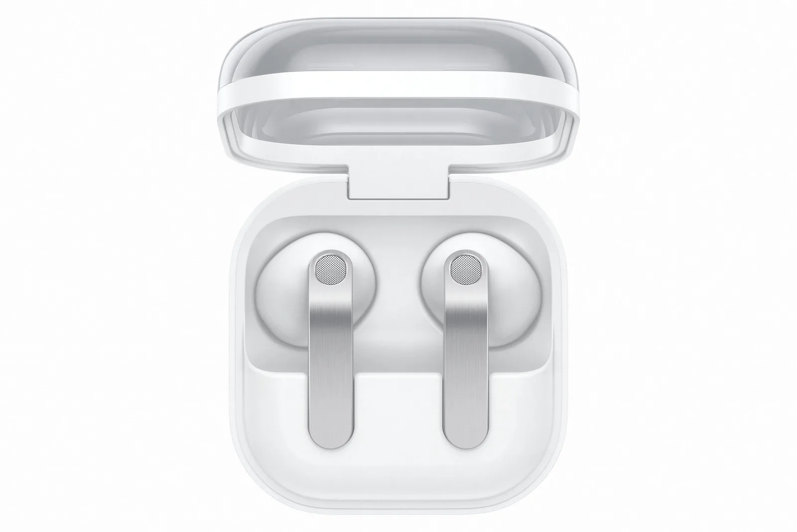 Samsung Galaxy Buds4 Bluetooth Handsfree Ακουστικά με Αντοχή στον Ιδρώτα και Θήκη Φόρτισης Λευκά - Image 1