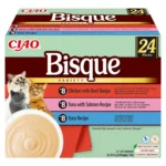 Υγρή Τροφή Γάτας Inaba Ciao Bisque Creamy Soup Tuna Chicken Beef Salmon 24x40g