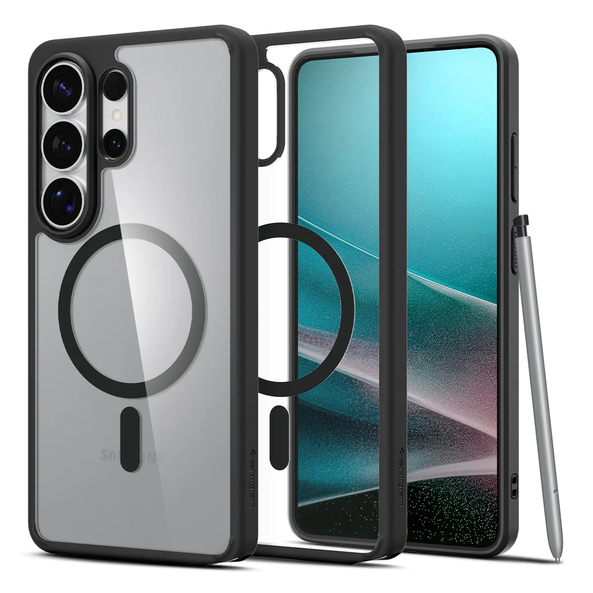 Spigen Ultra Hybrid Mag Back Cover Σιλικόνης / Πλαστικό 2mm Clear Black (Galaxy S26 Ultra) ACS10680 - Image 1