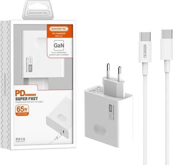 20260227111008_somostel_fortistis_choris_kalodio_me_thyra_usb_c_65w_power_delivery_leykos_32071 Somostel Φορτιστής Χωρίς Καλώδιο με Θύρα USB-C 65W Power Delivery Λευκός (32071) - Image 1