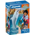 Playmobil Animals & Friends Δελφίνι Και Επισκέπτης Πάρκου για 4 ετών 72091