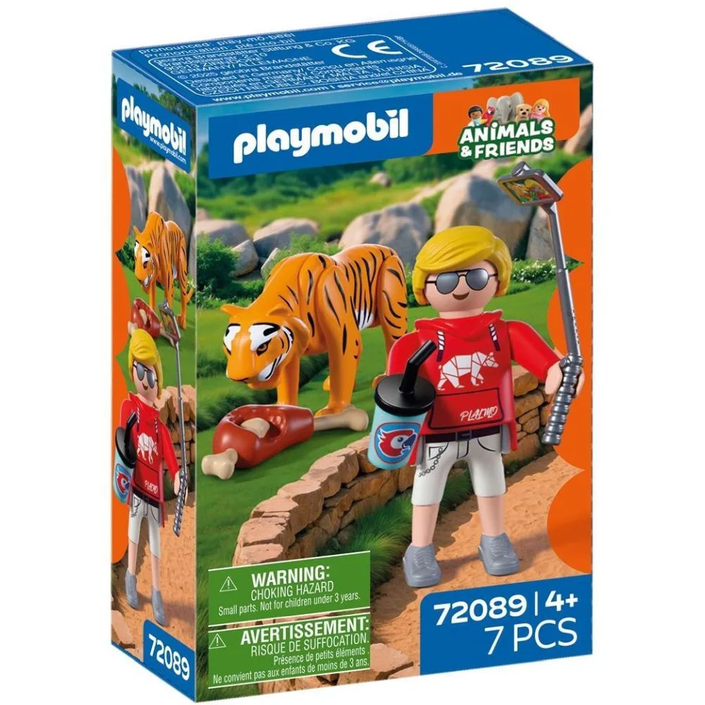 Playmobil Animals & Friends Τίγρης Και Επισκέπτης Πάρκου για 4 ετών 72089 - Image 1