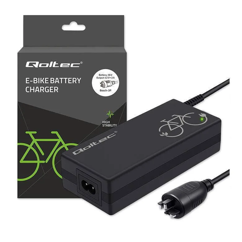 20260302113338_qoltec_charger_qoltec_electric_bicycle_36v_42v_2a_bosch_3pin_connector Qoltec Charger Qoltec Electric Bicycle 36v/42v 2a Bosch 3pin Connector - Image 1