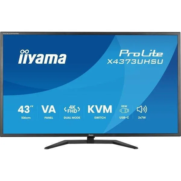 Iiyama X4373UHSU-B2 VA HDR Monitor 42.5" 4K 3840x2160 με Χρόνο Απόκρισης 3ms GTG - Image 1