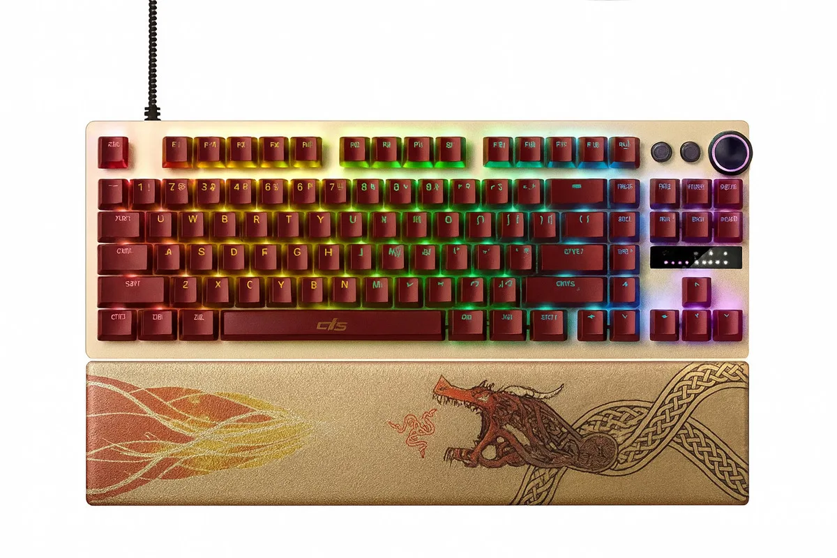 Razer Huntsman V3 Pro Tenkeyless Οπτικό Gaming Πληκτρολόγιο Tenkeyless με Razer Analog Optical Gen-2 διακόπτες και RGB φωτισμό (Αγγλικό US) Καφέ Counter-Strike 2 Edition - Image 1