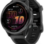 Garmin Forerunner 570 Aluminium 47mm Αδιάβροχο Smartwatch με Παλμογράφο (Slate Gray Aluminum with Translucent Black/Black Band)