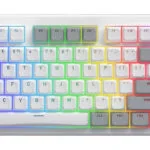 HATOR Rockfall 3 Ασύρματο Gaming Μηχανικό Πληκτρολόγιο Tenkeyless με Hator Aurum Orange διακόπτες και RGB φωτισμό (Αγγλικό US) Λευκό