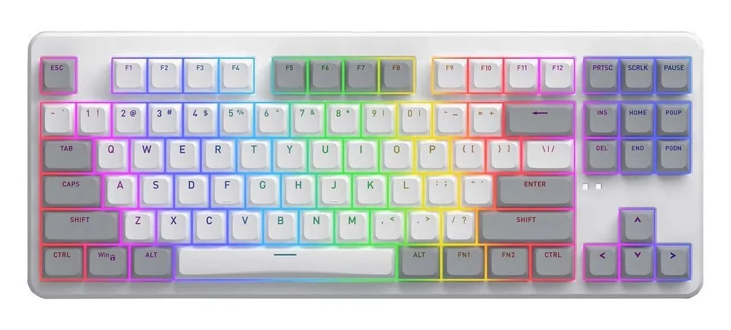 20260309171302_hator_rockfall_3_asyrmato_gaming_michaniko_pliktrologio_tenkeyless_me_hator_aurum_orange_diakoptes_kai_rgb_fotismo_agliko_us_leyko HATOR Rockfall 3 Ασύρματο Gaming Μηχανικό Πληκτρολόγιο Tenkeyless με Hator Aurum Orange διακόπτες και RGB φωτισμό (Αγγλικό US) Λευκό - Image 1