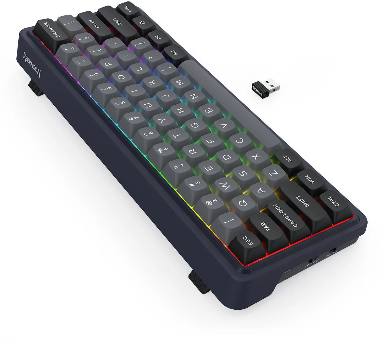 Redragon Draconic V2 K730GB-RGB-PRO Ασύρματο Gaming Πληκτρολόγιο 60% με RGB φωτισμό (International English) - Image 1