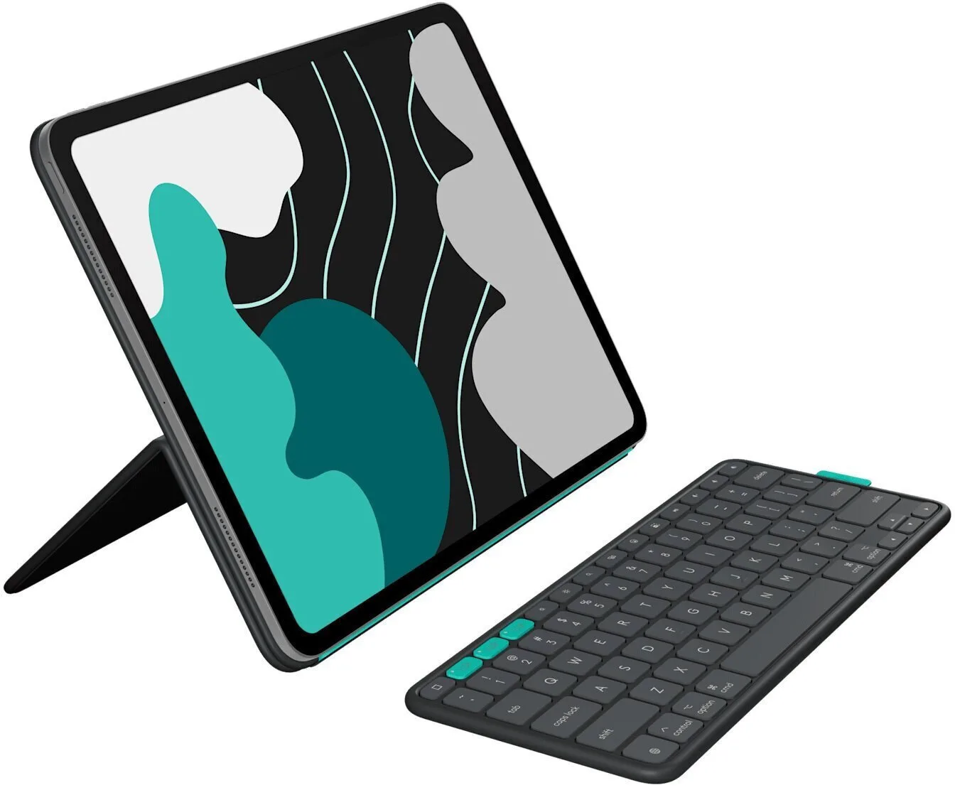 Logitech Flip Cover Ανθεκτική με Πληκτρολόγιο Γκρι (iPad Pro 13", iPad Air 13) - Image 1