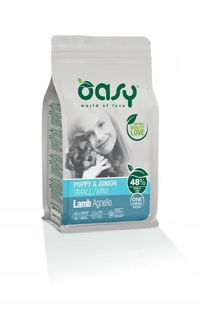 Oasy 0.8kg Ξηρά Τροφή για Κουτάβια Μικρόσωμων Φυλών με Αρνί - Image 1