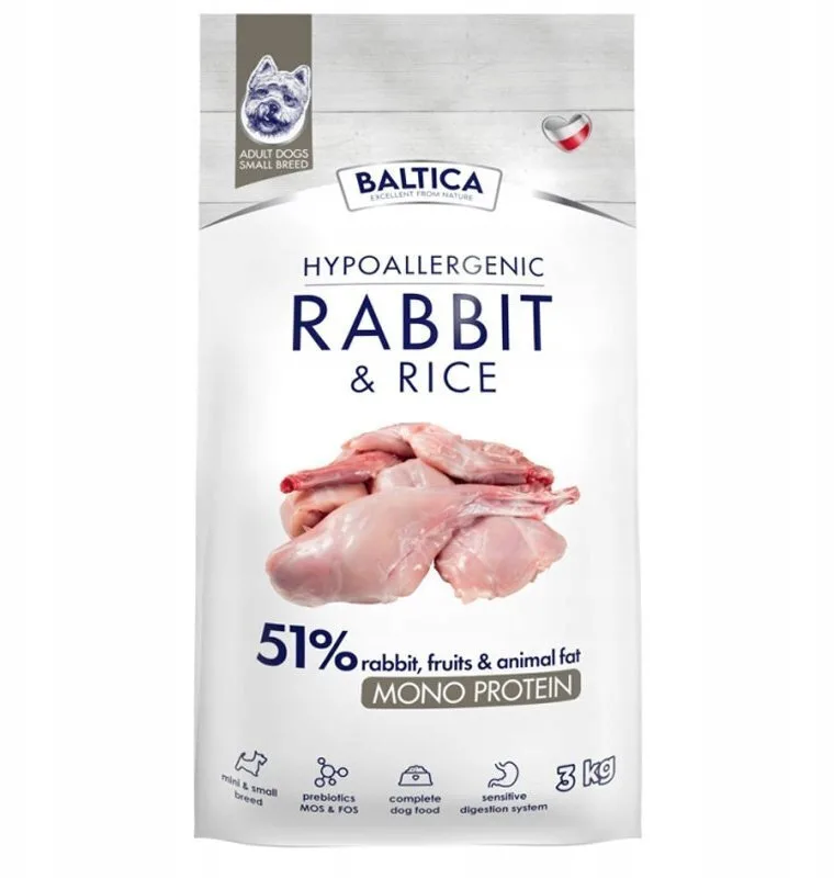 Baltica 3kg Ξηρά Τροφή Σκύλων με Κουνέλι, Λαγό και Ρύζι - Image 1