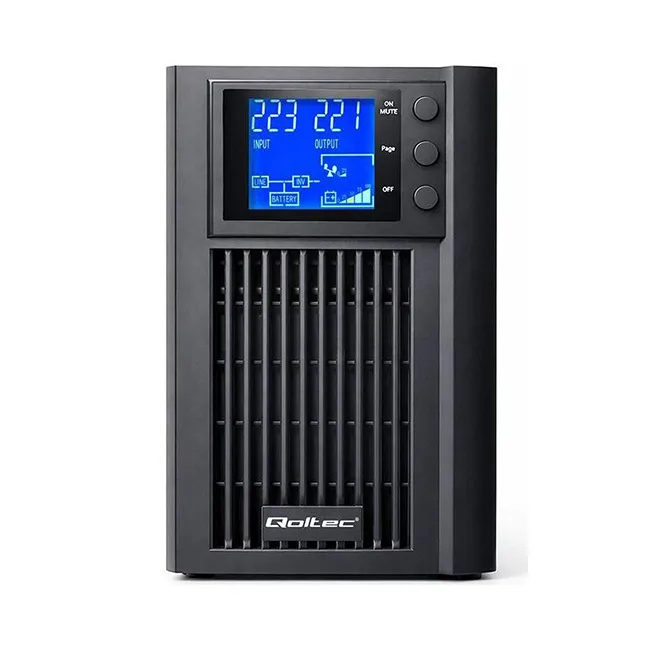 Qoltec UPS On-Line 1000VA 800W με 2 Schuko Πρίζες - Image 1