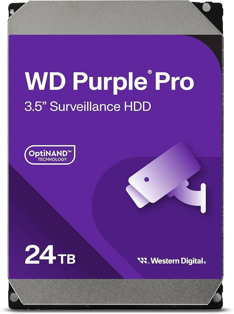 Western Digital Purple Pro Smart 24TB HDD Σκληρός Δίσκος 3.5" SATA III 7200rpm με 512MB Cache για Καταγραφικό WD241PURP - Image 1