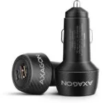 Axagon Φορτιστής Αυτοκινήτου 48W 2.4A Γρήγορης Φόρτισης με Θύρες: 1xUSB 1xType-C Μαύρο Χρώμα PWC-PQ48