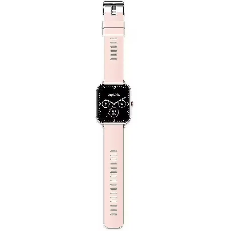 20260311135942_logilink_edge_48mm_smartwatch_me_palmografo_roz LogiLink Edge 48mm Smartwatch με Παλμογράφο (Ροζ) - Image 1