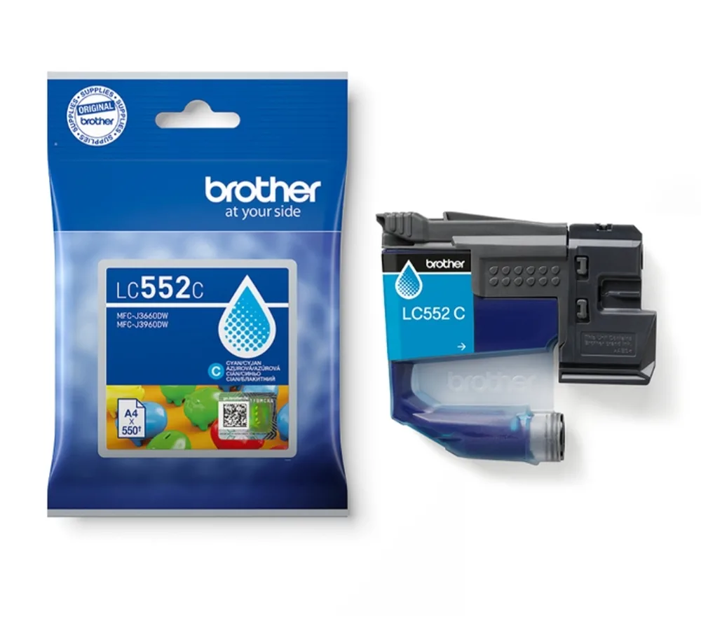 Brother Γνήσιο Μελάνι Εκτυπωτή InkJet Κυανό (LC-552C) - Image 1
