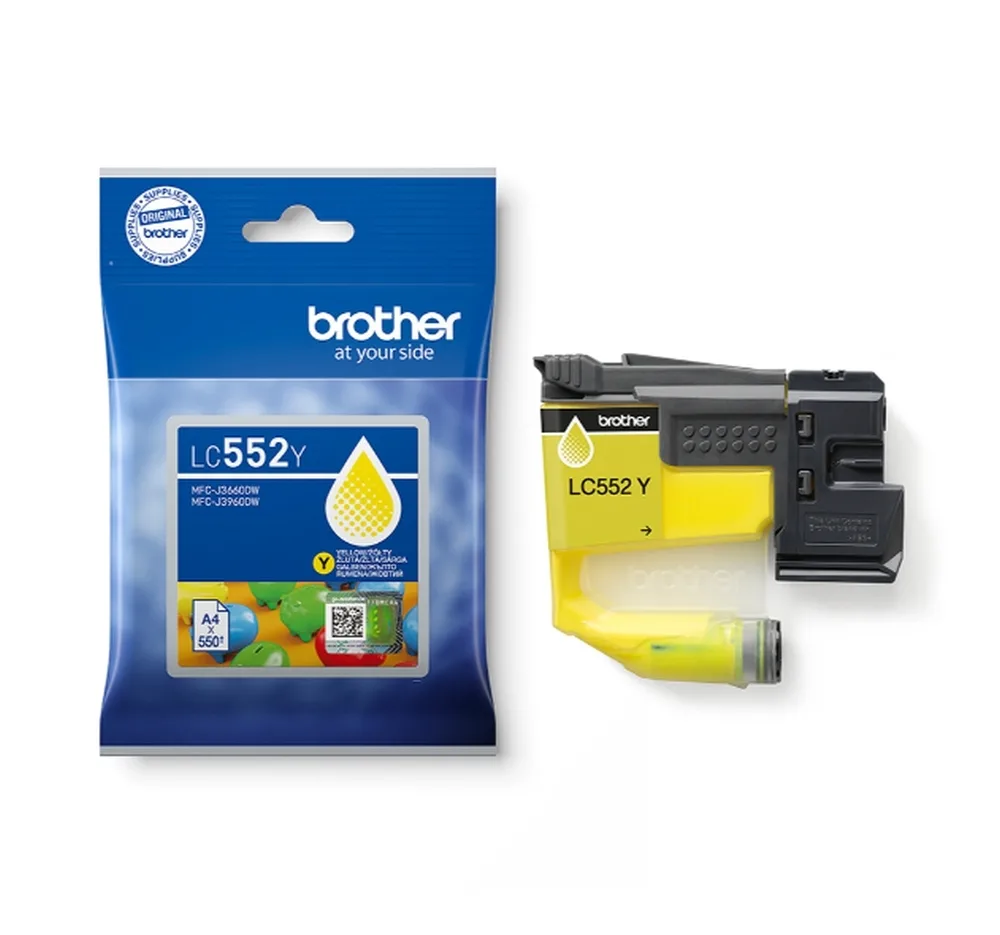 Brother Γνήσιο Μελάνι Εκτυπωτή InkJet Κίτρινο (LC-552Y) - Image 1
