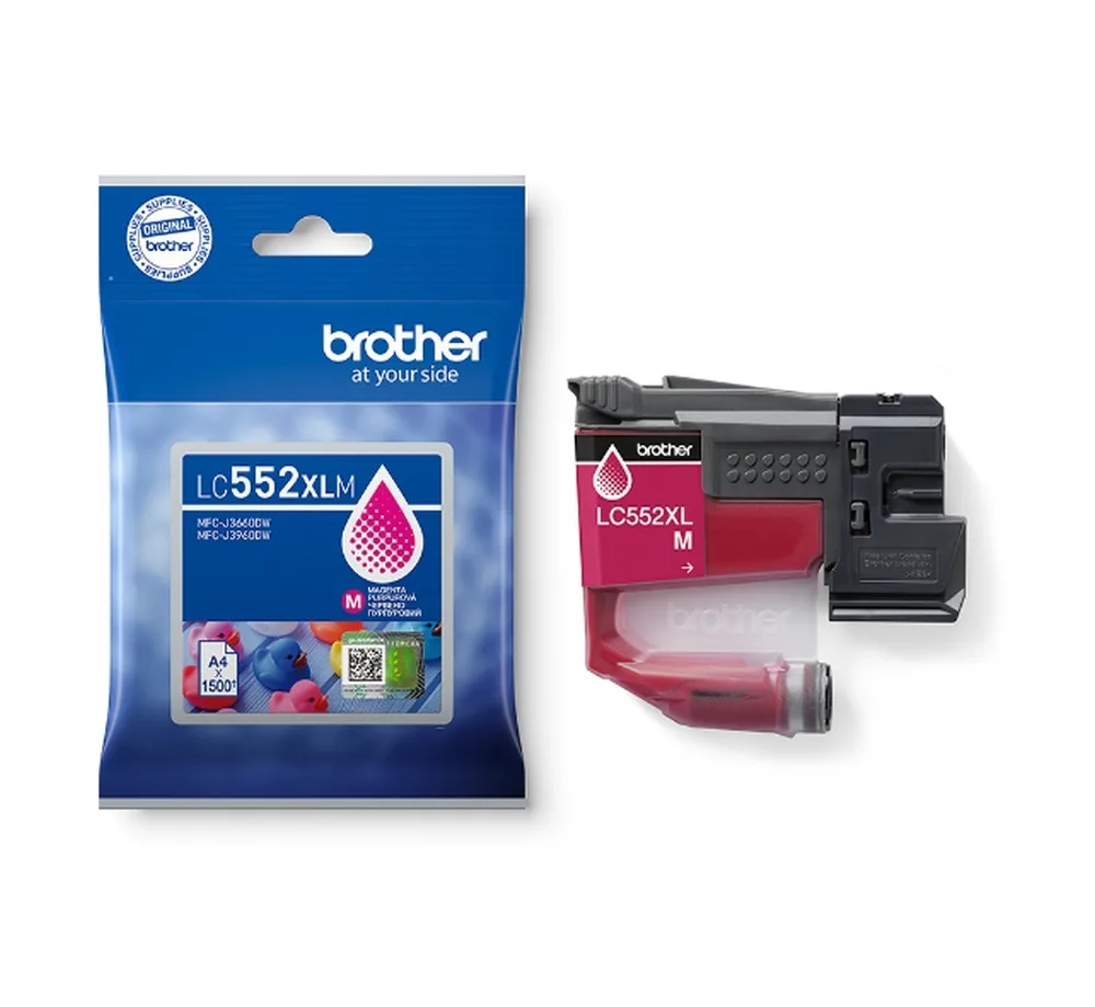 Brother Γνήσιο Μελάνι Εκτυπωτή InkJet Ματζέντα (LC-552XLM) - Image 1