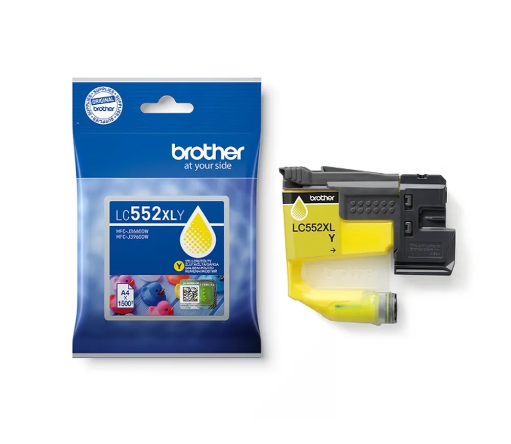 Brother Γνήσιο Μελάνι Εκτυπωτή InkJet Κίτρινο (LC-552XLY) - Image 1
