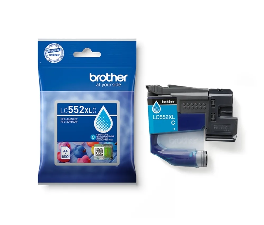 Brother Γνήσιο Μελάνι Εκτυπωτή InkJet Κυανό (LC-552XLC) - Image 1
