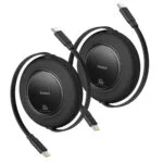 Baseus Retractable USB 2.0 Cable USB-C male - USB-C 100W Μαύρο 2m P10364500113-08