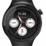 Motorola Moto Watch Aluminium 47mm με Παλμογράφο (Matte Black with PANTONE Volcanic Ash Band)