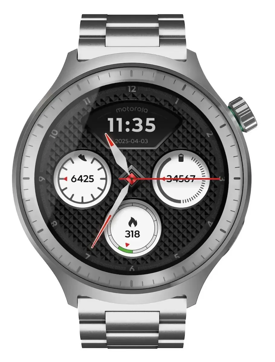 Motorola Moto Watch Aluminium 47mm με Παλμογράφο (Matte Silver) - Image 1