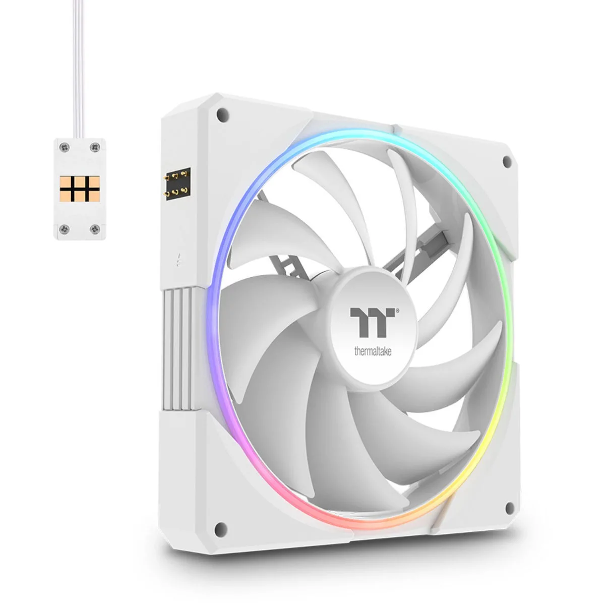 Thermaltake TS140 EX Case Fan με RGB Φωτισμό και Σύνδεση 6-Pin 3τμχ Λευκό - Image 1