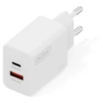 Digitus Φορτιστής Χωρίς Καλώδιο GaN με Θύρα USB-A και Θύρα USB-C 30W Power Delivery Λευκός (DA-10301)