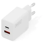Digitus Φορτιστής Χωρίς Καλώδιο με Θύρα USB-A και Θύρα USB-C 20W Λευκός (DA-10300)
