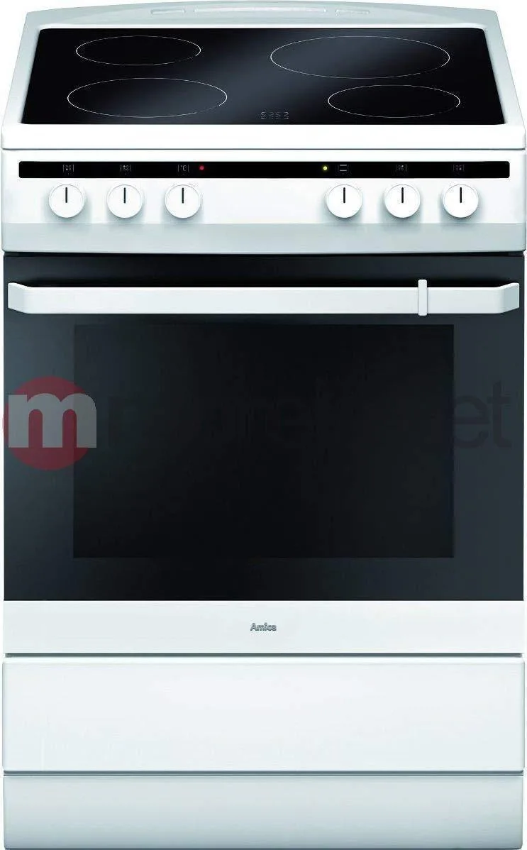 Amica 618CE3.333HQ(W) Κουζίνα 62lt με Κεραμικές Εστίες Π60εκ. Λευκή - Image 1