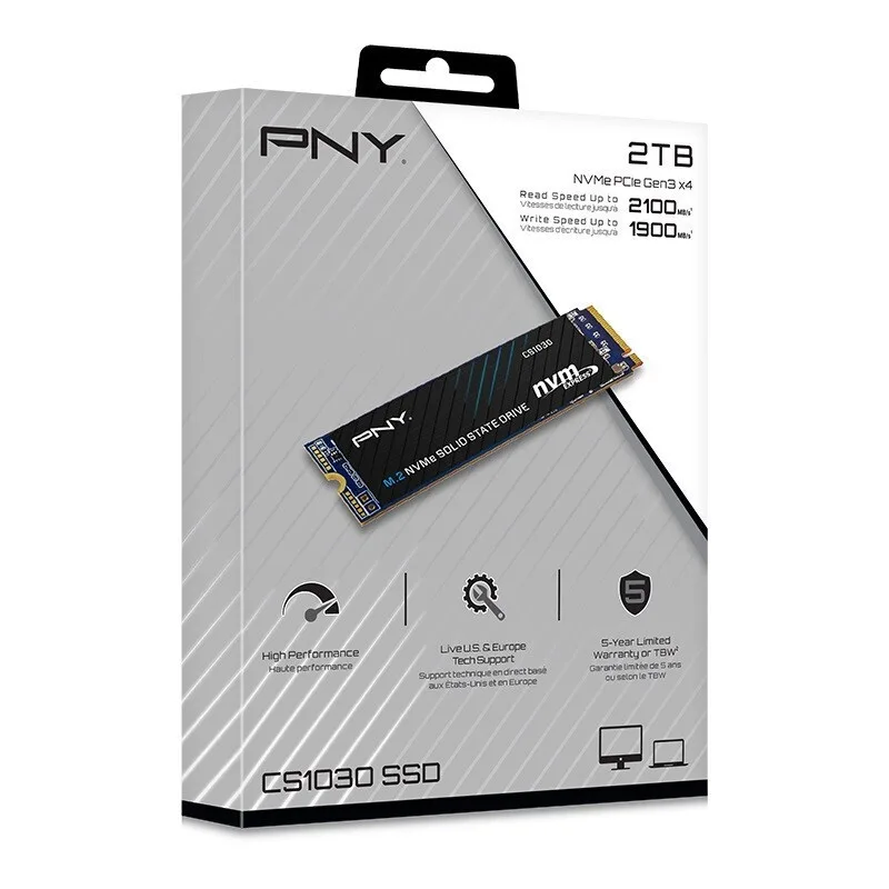 PNY CS1030 SSD 2TB τύπου M.2 με σύνδεση PCI Express 3.0 M280CS1030-2TB-RB - Image 1